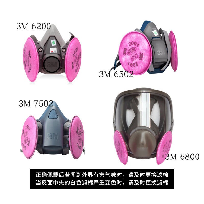 3M 高效防尘P100滤棉 2091CN